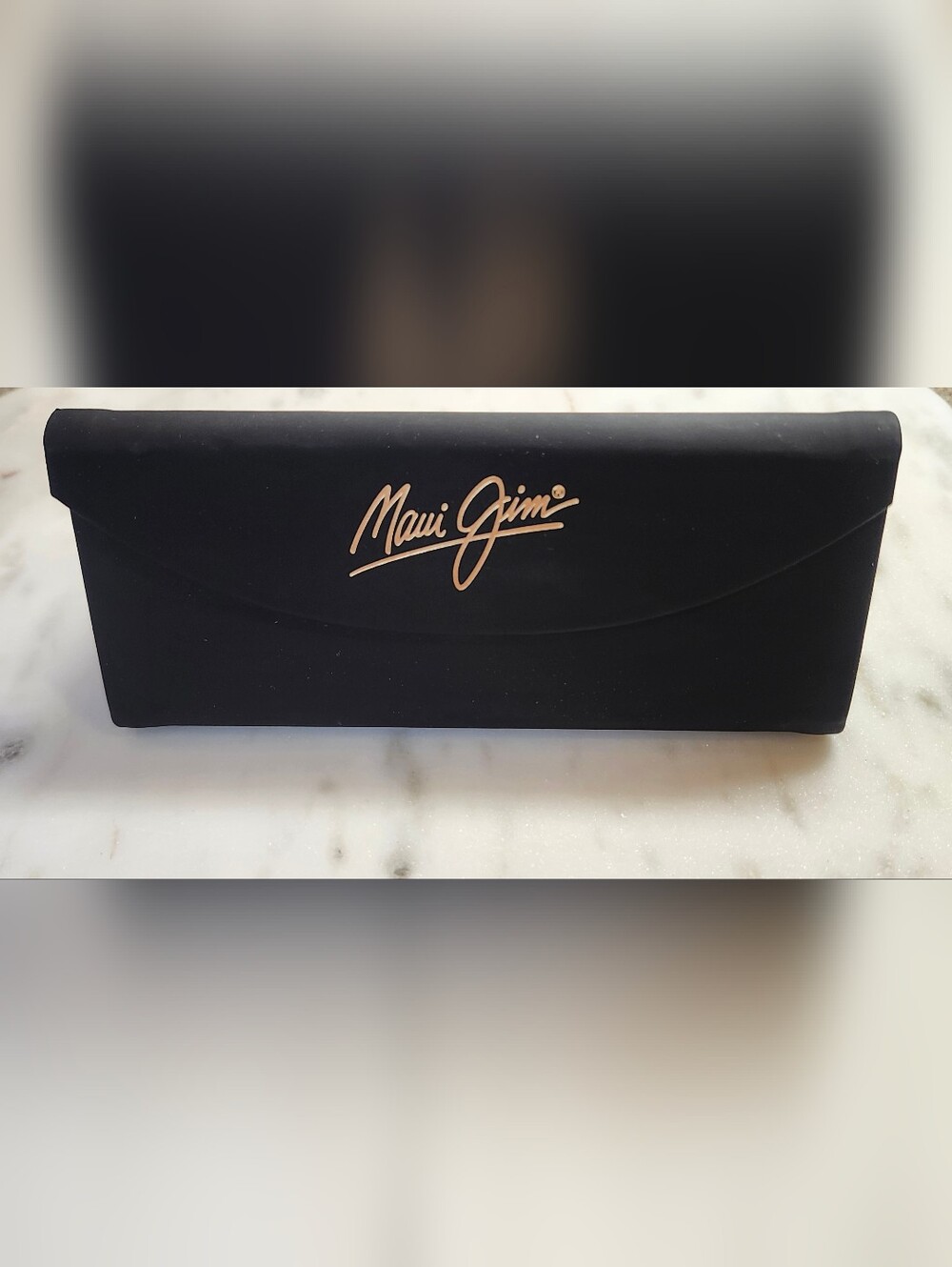 Maui Jim Black Sunglasses Magnetic Hard Case with Gold Logo